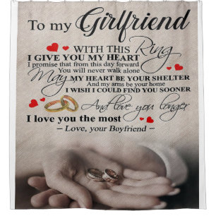Love Quote For Girlfriend   Best Gift For Wife Shower Curtain