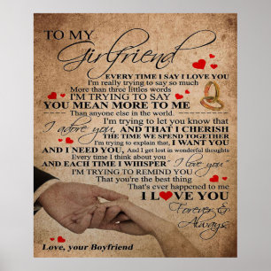 Love Quote For Girlfriend   Cute Decor Gift