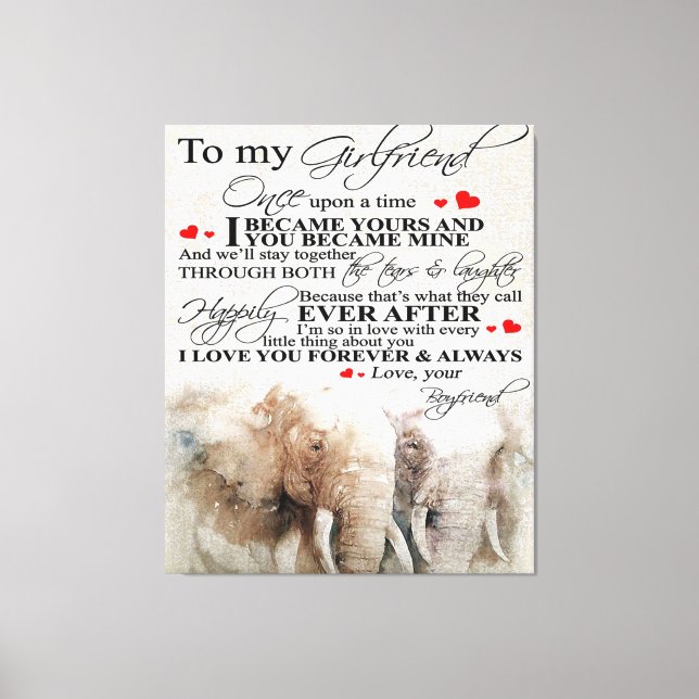 Love Quote For Girlfriend | Cute Decor Gift (Front)