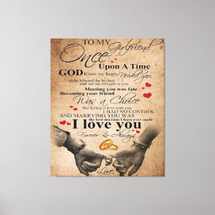 Love Quote For Girlfriend   Cute Family Present Canvas Print