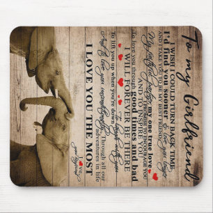 Love Quote For Girlfriend Cute Family Present Mouse Mat