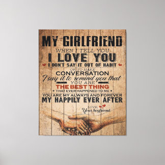 Love Quote For Girlfriend | Funny Quotes Gift Canvas Print