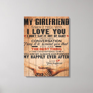 Love Quote For Girlfriend,Girlfriend Birthday Gift Canvas Print