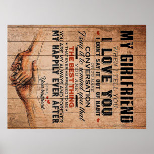 Love Quote For Girlfriend,Girlfriend Birthday Gift Poster