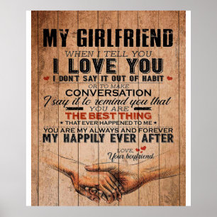 Love Quote For Girlfriend,Girlfriend Birthday Gift Poster