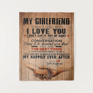 Love Quote For Girlfriend,Girlfriend Birthday Gift Tapestry