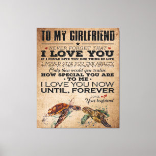Love Quote For Girlfriend   Lovely Couple Gift Canvas Print