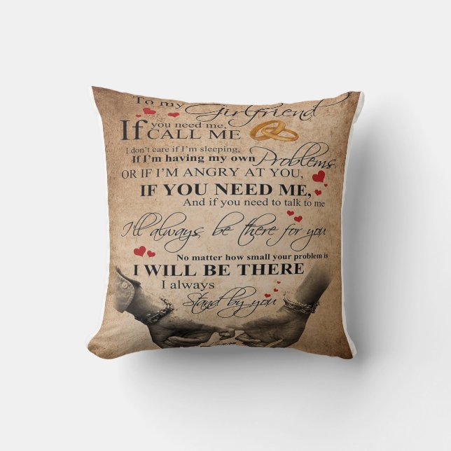Love Quote For Girlfriend | Matching couple gift Cushion (Front)
