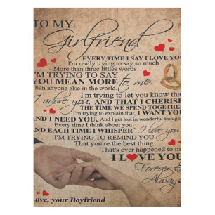 Love Quote For Girlfriend Matching couple gift Tablecloth