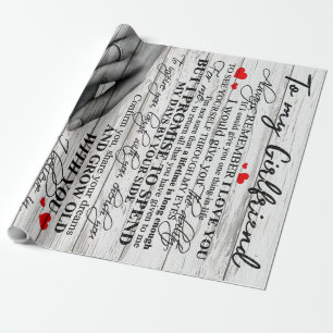 Love Quote For Girlfriend   Matching couple gift Wrapping Paper