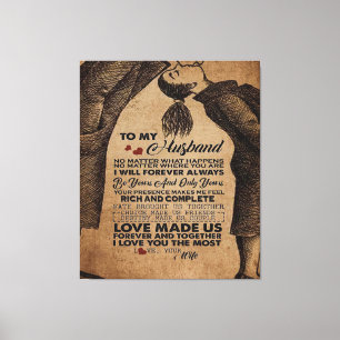 Love Quote For Husband   Best Gift For Husband Canvas Print