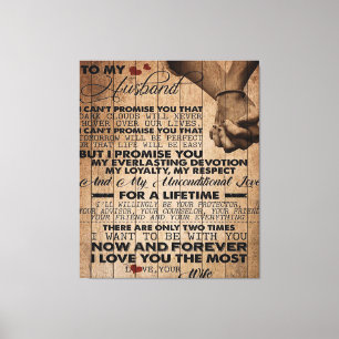 Love Quote For Husband   Best Gift For Husband Canvas Print