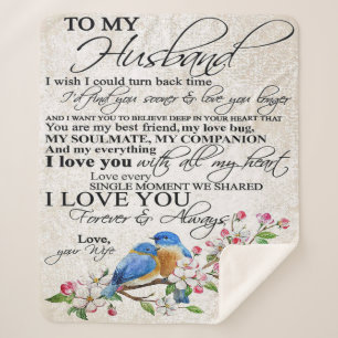 Love Quote For Husband Cute Decor Sherpa Blanket
