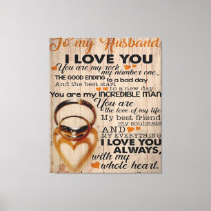 Love Quote For Husband   Cute Gift For Boyfriend Canvas Print