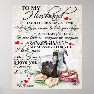 Love Quote For Husband   Cute Gift For Boyfriend Poster