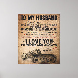 Love Quote For Husband   Funny Quotes Gift Canvas Print