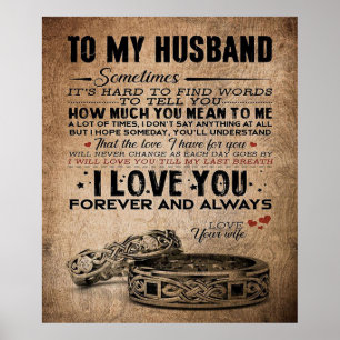 Love Quote For Husband   Funny Quotes Gift Poster