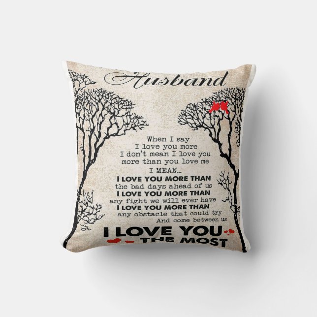 Love Quote For Husband Gift Idea, Husband Birthday Cushion (Front)