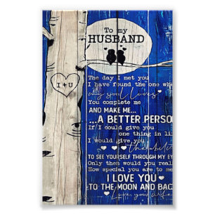 Love Quote For Husband Gift Idea, Husband Birthday Photo Print