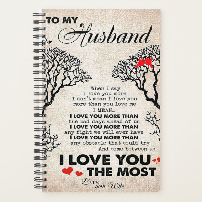 Love Quote For Husband Gift Idea, Husband Birthday Planner (Front)