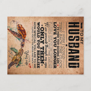 Love Quote For Husband Gift Idea, Husband Birthday Postcard