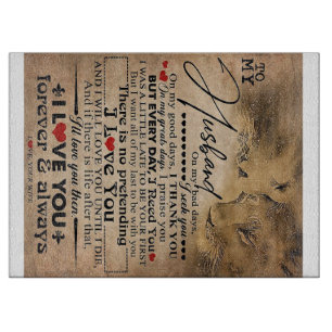 Love Quote For Husband Lovely Family Decor Gift Cutting Board