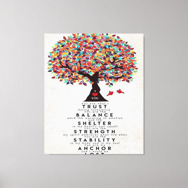 Love Quote For Husband | Lovely Gift Canvas Print (Front)