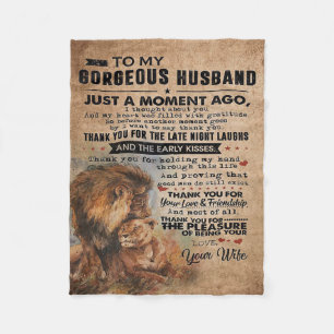 Love Quote For Husband   Lovely Gift Fleece Blanket