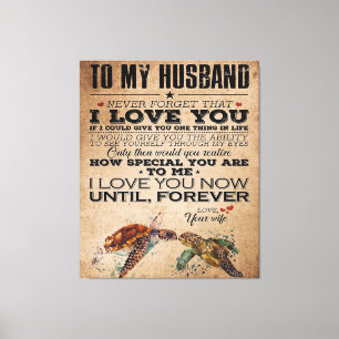Love Quote For Husband   Perfect Couple Gift Canvas Print