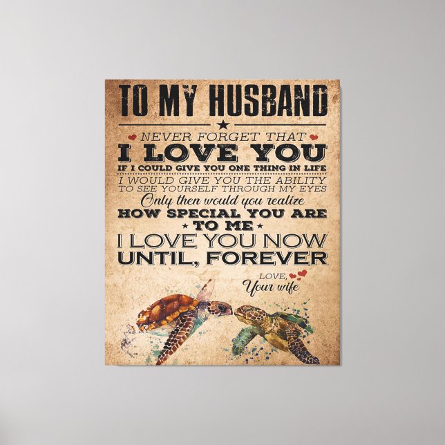 Love Quote For Husband | Perfect Couple Gift Canvas Print (Front)