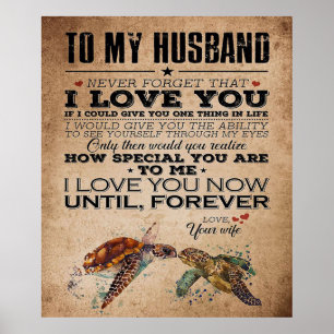 Love Quote For Husband Perfect Couple Gift Poster