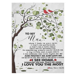 Love Quote For Husband | To My Man Gift Tablecloth