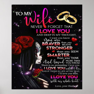 Love Quote For Wife Best and Perfect Gift Poster