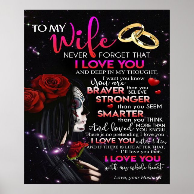 Love Quote For Wife | Best and Perfect Gift Poster (Front)