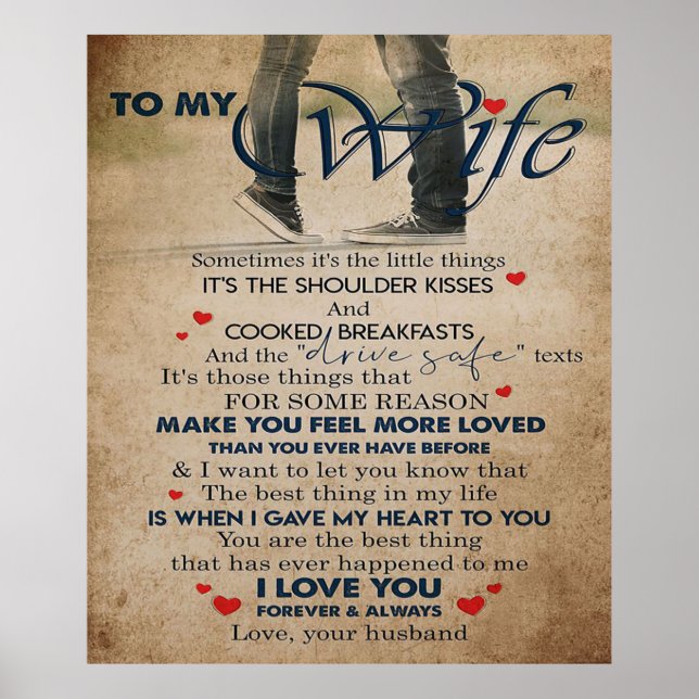 Love Quote For Wife | Best and Perfect Gift Poster (Front)