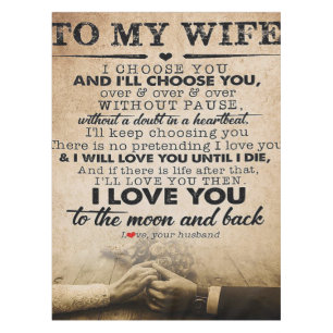 Love Quote For Wife Best and Perfect Gift Tablecloth