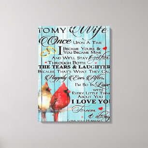Love Quote For Wife, Couple Love Gift, Love Wife Canvas Print