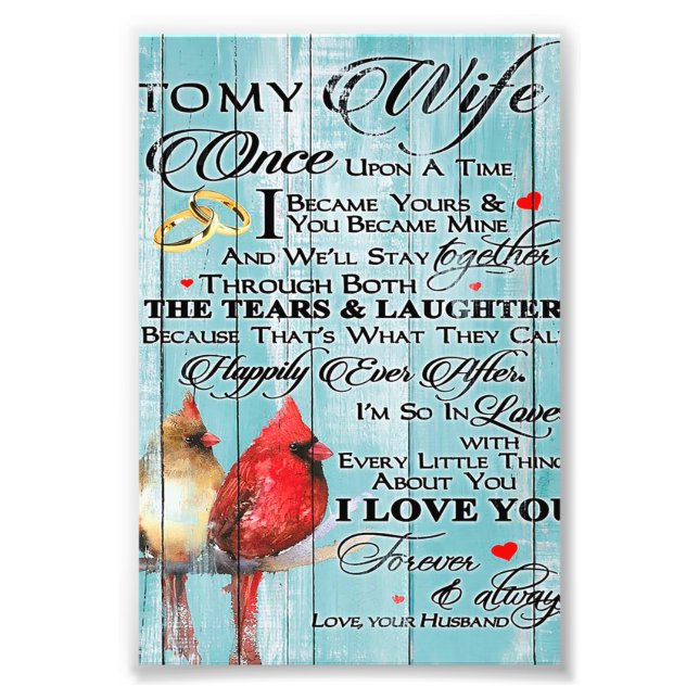 Love Quote For Wife, Couple Love Gift, Love Wife Photo Print (Front)
