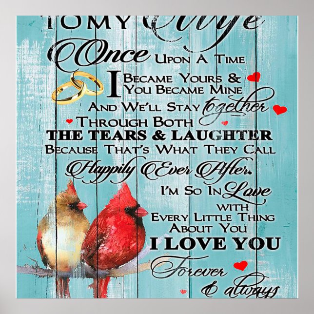 Love Quote For Wife, Couple Love Gift, Love Wife Poster (Front)