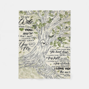Love Quote For Wife Cute Family Gift Fleece Blanket