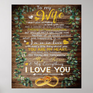 Love Quote For Wife | Cute Family Gift Poster