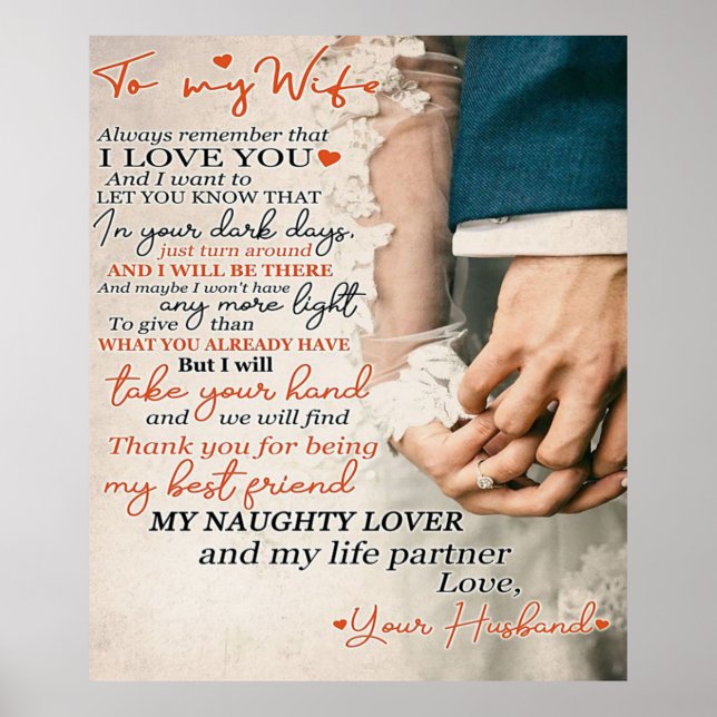 Love Quote For Wife | Home Decor Gift (Front)