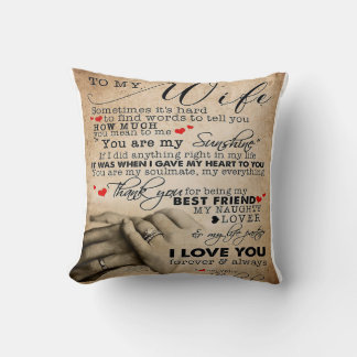 Love Quote For Wife | Home Decor Gift Cushion