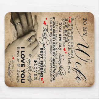 Love Quote For Wife | Home Decor Gift Mouse Mat
