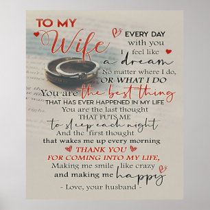 Love Quote For Wife   Trendy Present For Wife Poster