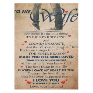 Love Quote For Wife, Wife Birthday, Wedding Couple Tablecloth