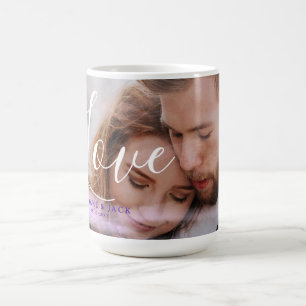Love Quote Holography Pink Purple Overlay Photo Coffee Mug