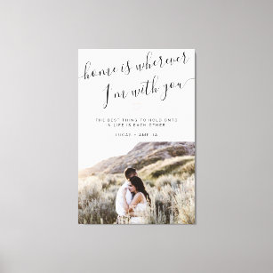 Love quote home typography chic wedding photo canvas print