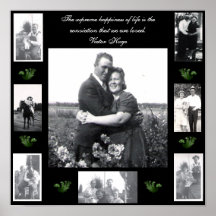 Love Quote Photo Framed with Photos Black Green