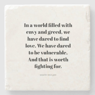 Love quote stone coaster